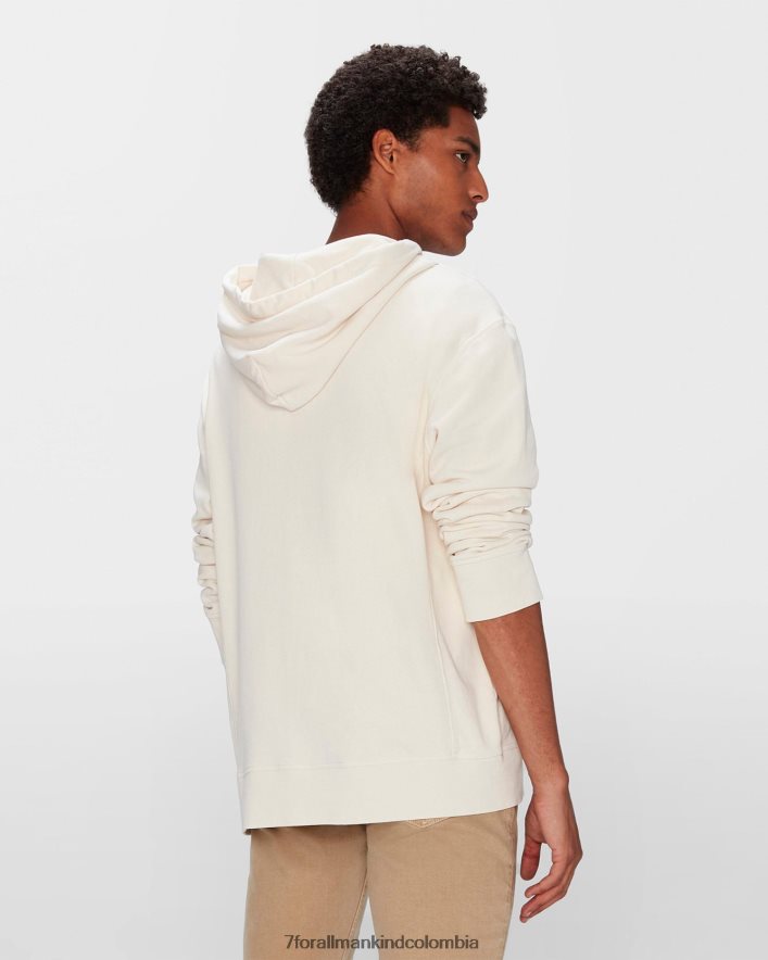 vestir 7 for All Mankind Sudadera con capucha color crudo con tinte mineral JBNRD826