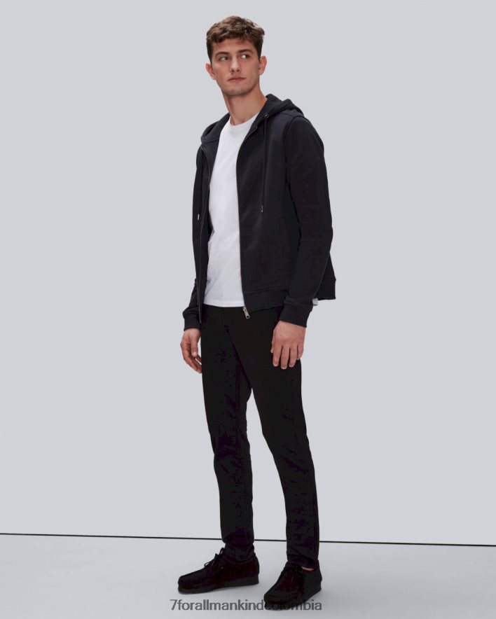 vestir 7 for All Mankind Sudadera con capucha y cremallera delantera Essential en azul marino JBNRD829