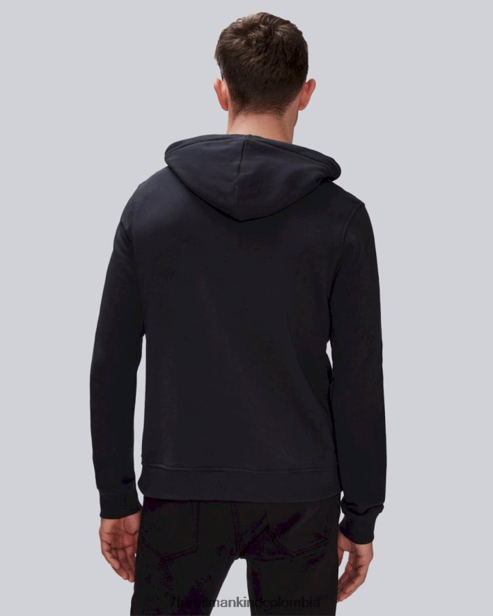 vestir 7 for All Mankind Sudadera con capucha y cremallera delantera Essential en azul marino JBNRD829