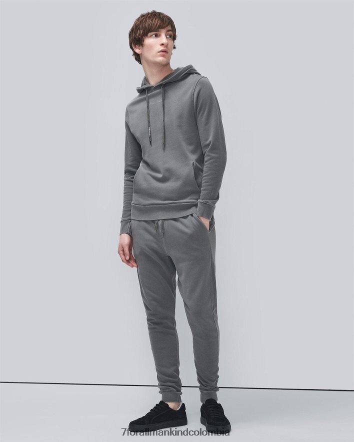 vestir 7 for All Mankind Sudadera con capucha y tinte mineral en color carbón JBNRD844