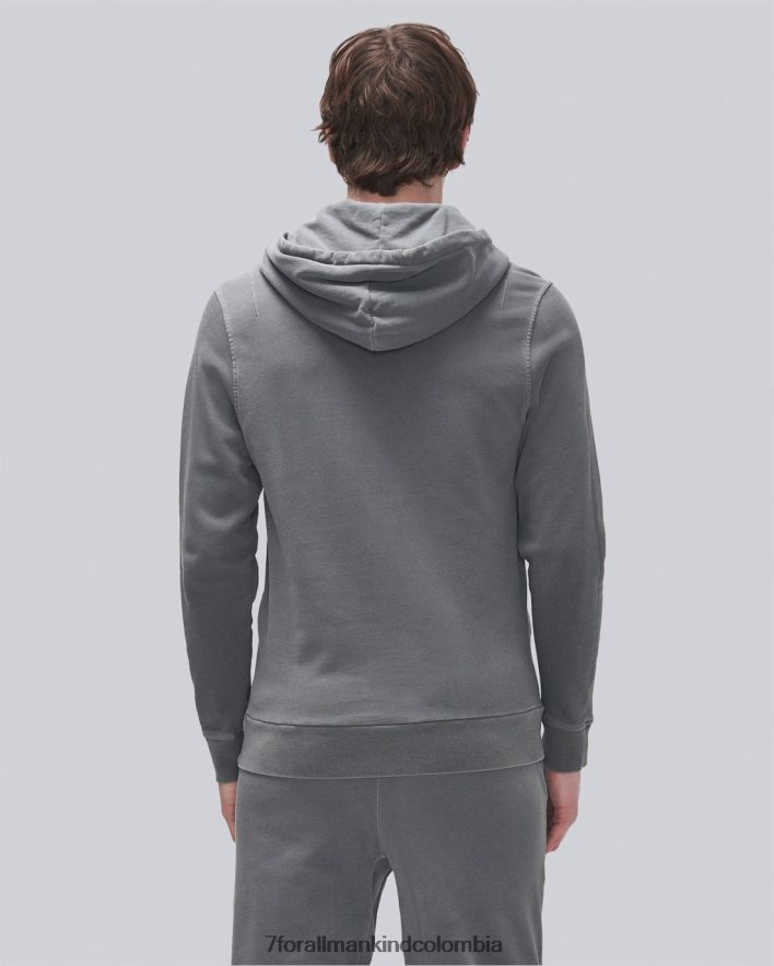 vestir 7 for All Mankind Sudadera con capucha y tinte mineral en color carbón JBNRD844