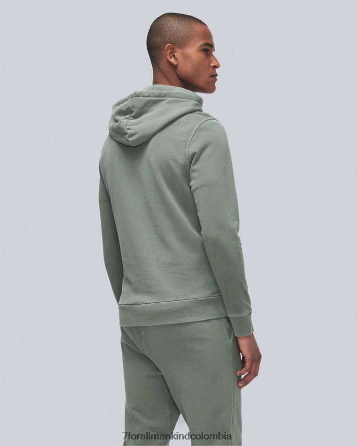 vestir 7 for All Mankind Sudadera con capucha y tinte mineral en color militar claro JBNRD843