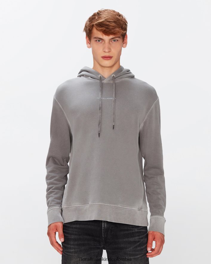 vestir 7 for All Mankind Sudadera con capucha y tinte mineral en gris JBNRD825