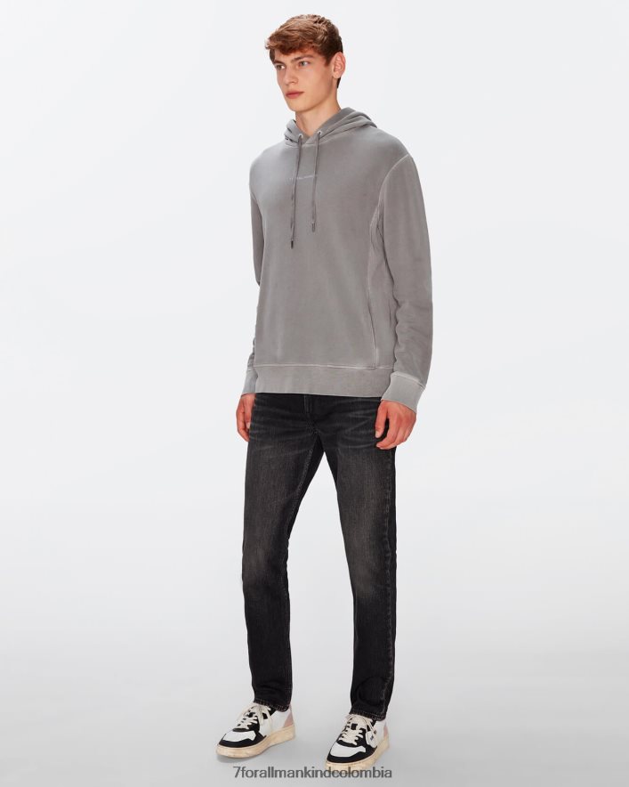 vestir 7 for All Mankind Sudadera con capucha y tinte mineral en gris JBNRD825