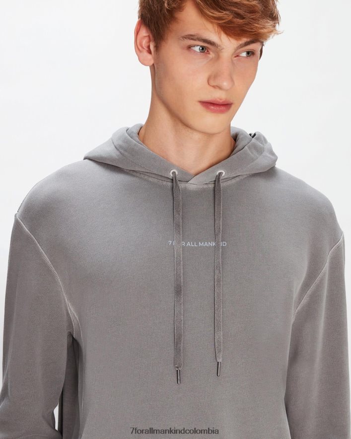 vestir 7 for All Mankind Sudadera con capucha y tinte mineral en gris JBNRD825