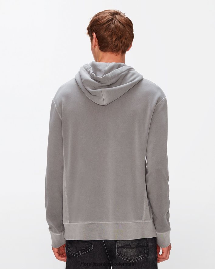 vestir 7 for All Mankind Sudadera con capucha y tinte mineral en gris JBNRD825