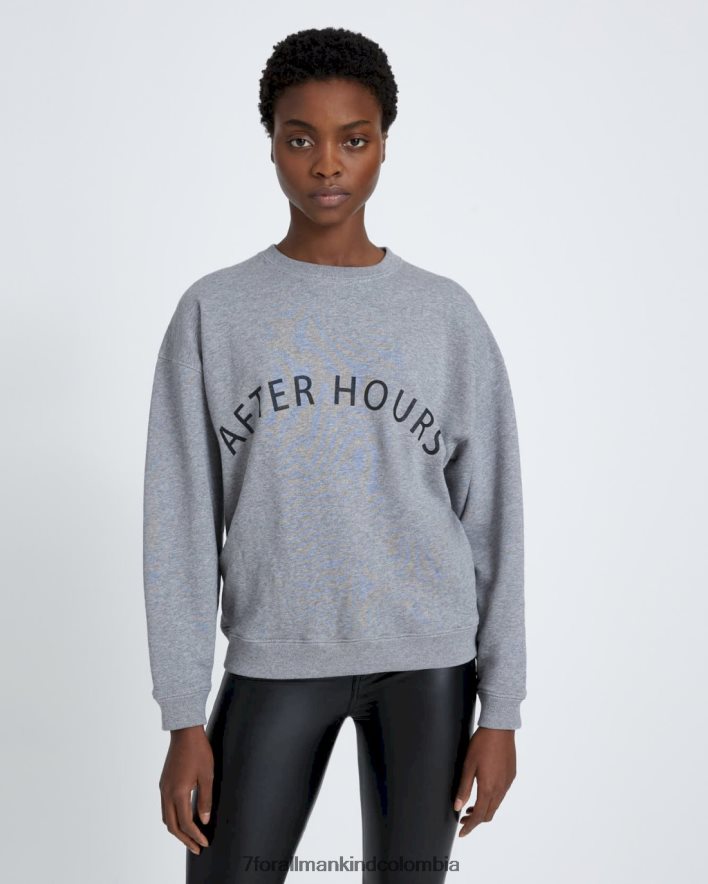 vestir 7 for All Mankind sudadera after hours en gris jaspeado JBNRD472