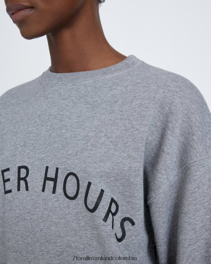 vestir 7 for All Mankind sudadera after hours en gris jaspeado JBNRD472