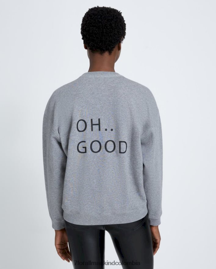vestir 7 for All Mankind sudadera after hours en gris jaspeado JBNRD472