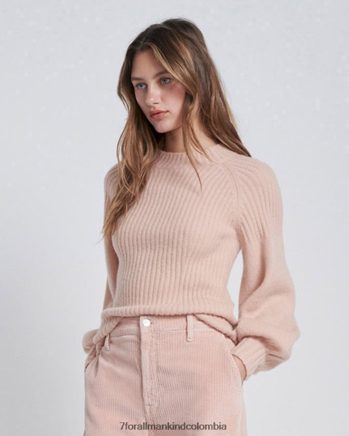 vestir 7 for All Mankind Jersey color rubor con mangas farol JBNRD464