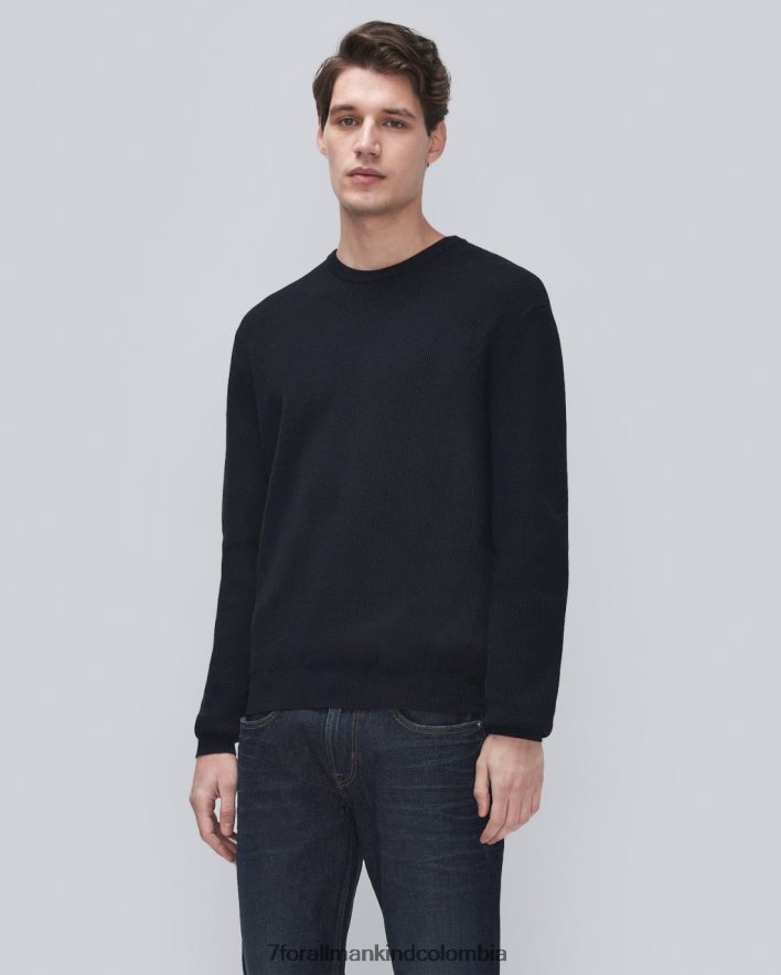 vestir 7 for All Mankind Jersey de canalé de alto rendimiento en azul marino de lujo JBNRD837