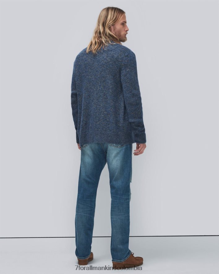 vestir 7 for All Mankind cárdigan de lana en azul jaspeado JBNRD845