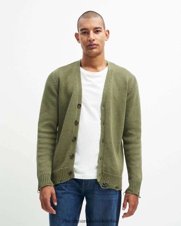 vestir 7 for All Mankind cárdigan desgastado en estilo militar JBNRD842