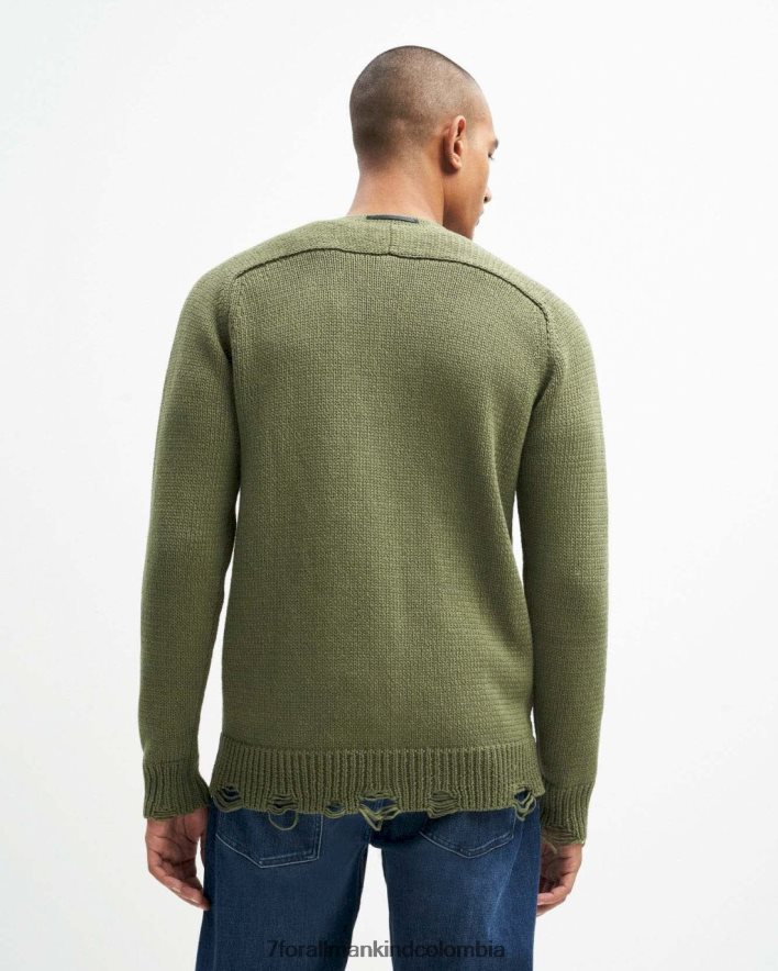 vestir 7 for All Mankind cárdigan desgastado en estilo militar JBNRD842