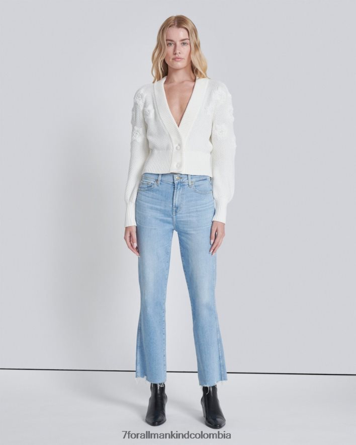 vestir 7 for All Mankind cárdigan floral en marfil JBNRD465