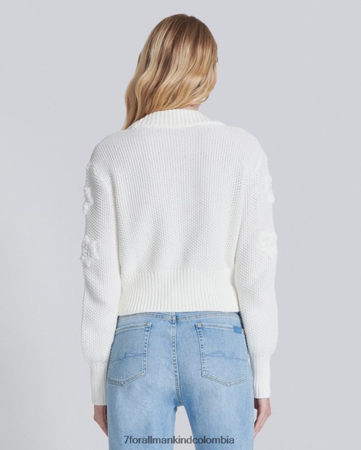vestir 7 for All Mankind cárdigan floral en marfil JBNRD465