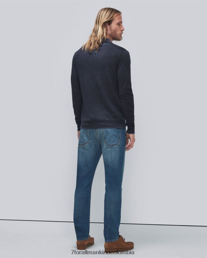 vestir 7 for All Mankind polo de merino en azul marino JBNRD726