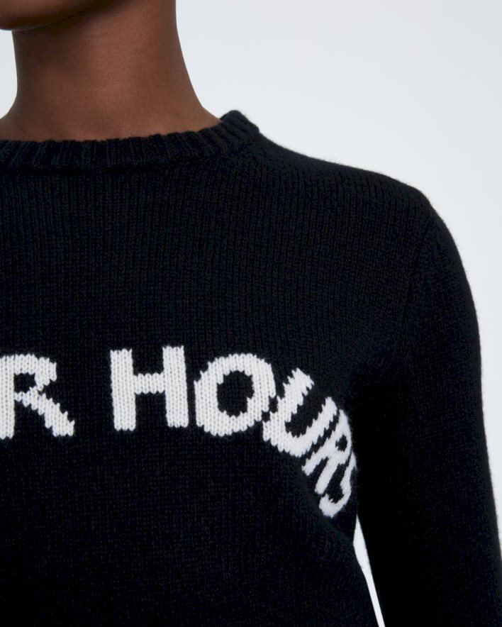 vestir 7 for All Mankind suéter negro after hours JBNRD473