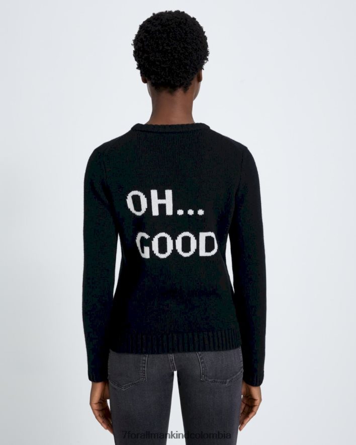 vestir 7 for All Mankind suéter negro after hours JBNRD473