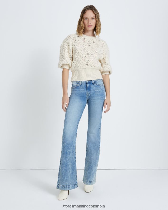 vestir 7 for All Mankind suéter pointelle en color crema JBNRD470