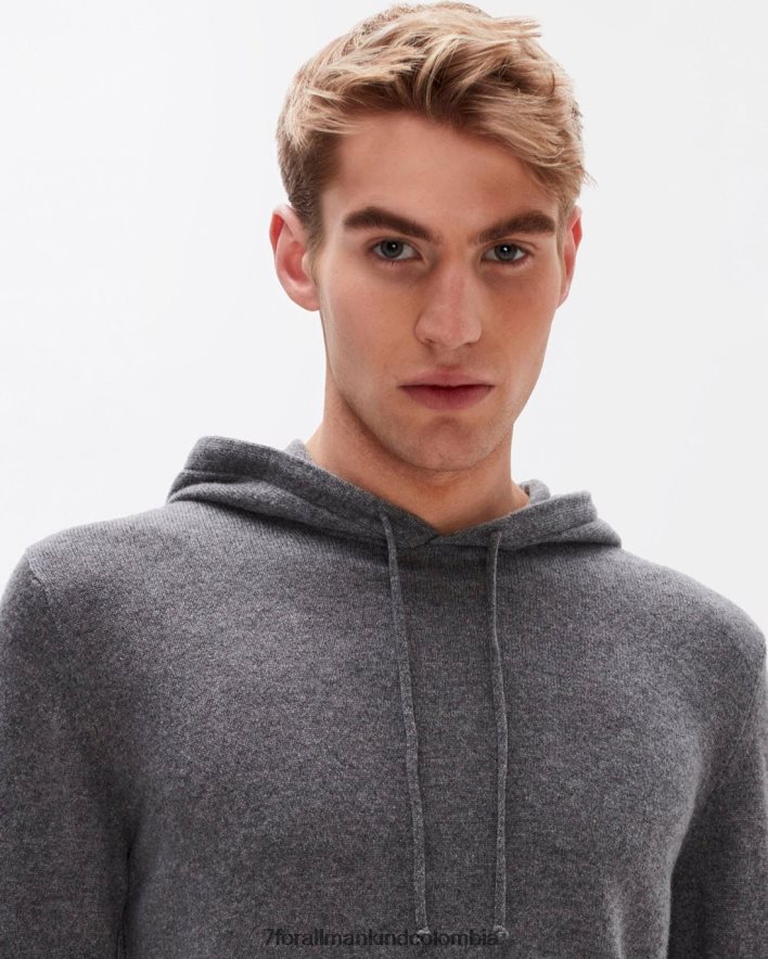vestir 7 for All Mankind sudadera con capucha de cachemir en gris JBNRD839