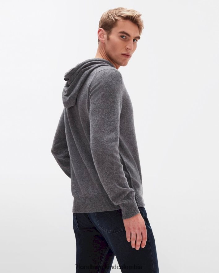 vestir 7 for All Mankind sudadera con capucha de cachemir en gris JBNRD839