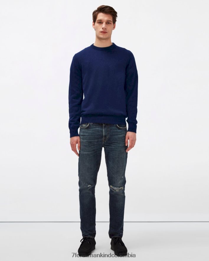 vestir 7 for All Mankind tripulación de cachemira en azul eléctrico JBNRD846