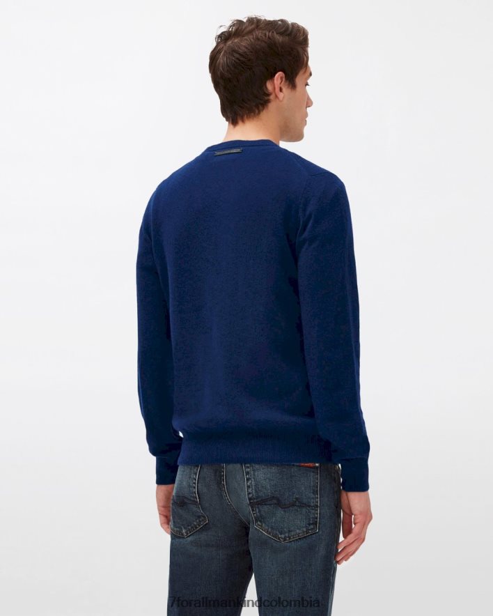 vestir 7 for All Mankind tripulación de cachemira en azul eléctrico JBNRD846