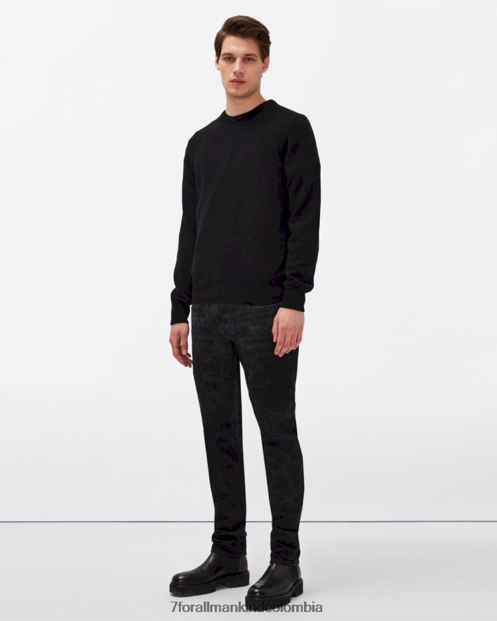 vestir 7 for All Mankind tripulación de cachemira en negro JBNRD833
