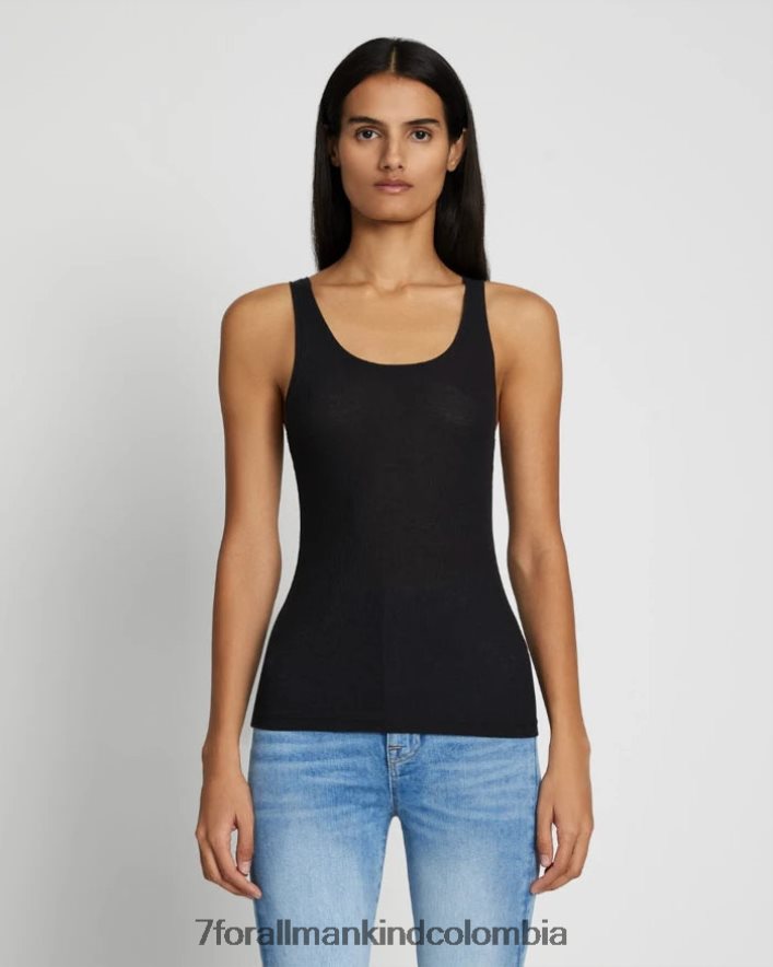 vestir 7 for All Mankind tanque de pala básico en jet set JBNRD400