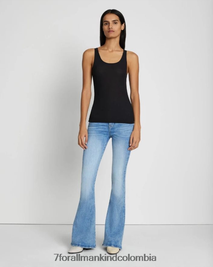 vestir 7 for All Mankind tanque de pala básico en jet set JBNRD400