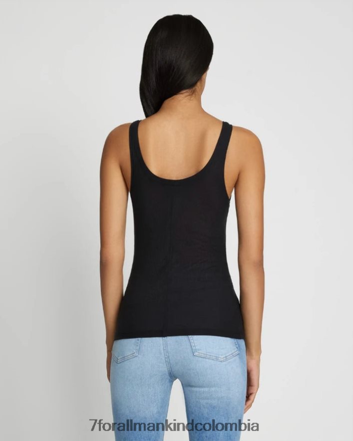 vestir 7 for All Mankind tanque de pala básico en jet set JBNRD400