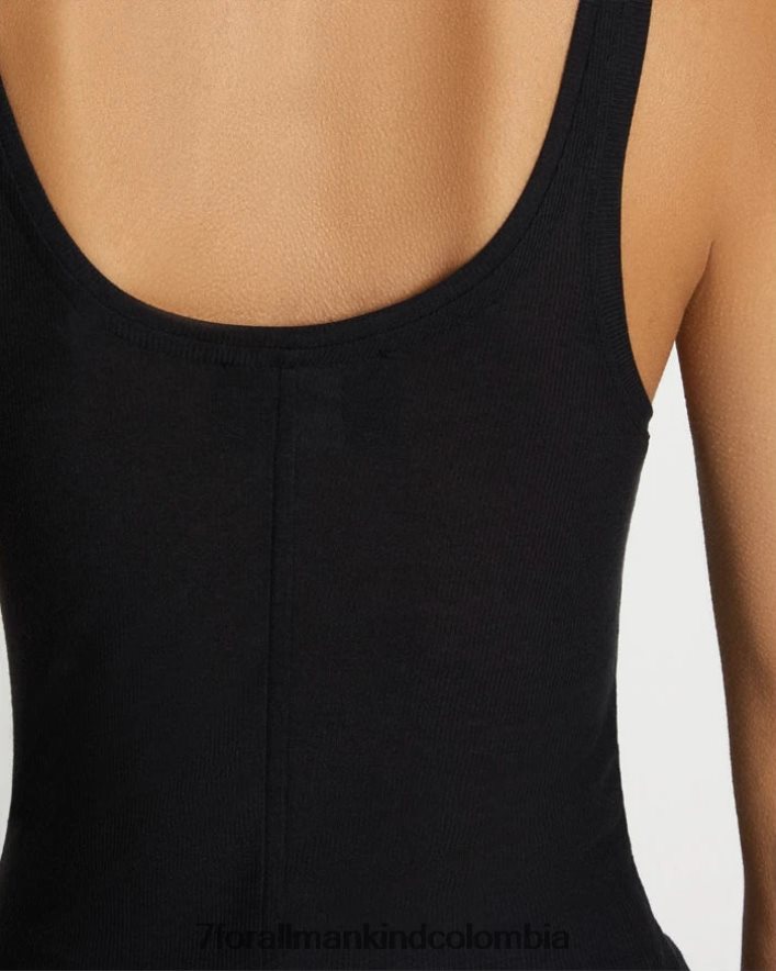 vestir 7 for All Mankind tanque de pala básico en jet set JBNRD400