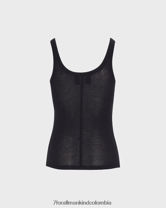 vestir 7 for All Mankind tanque de pala básico en jet set JBNRD400