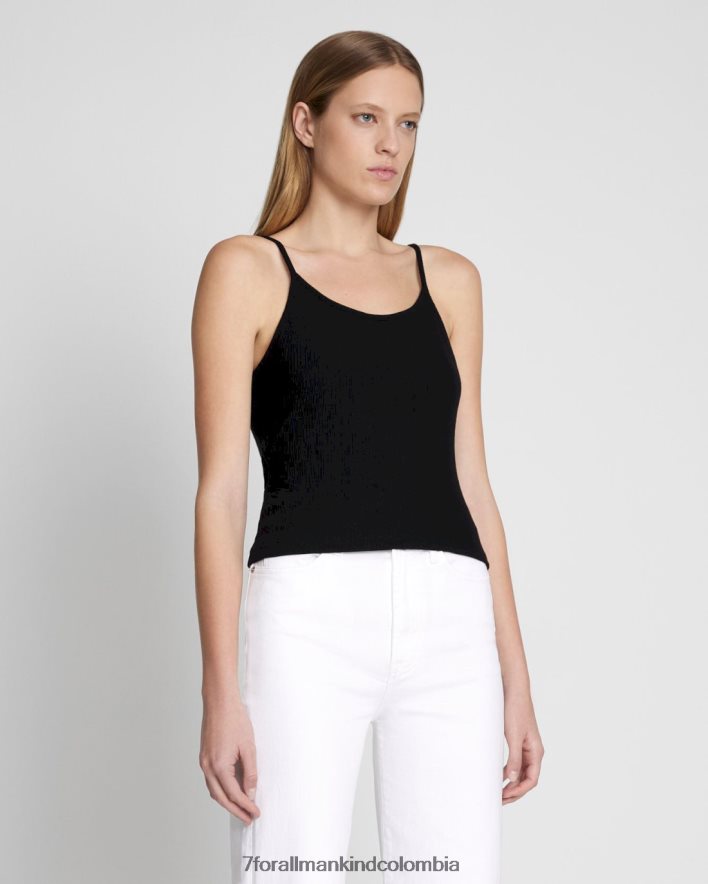 vestir 7 for All Mankind tanque fácil en negro JBNRD343