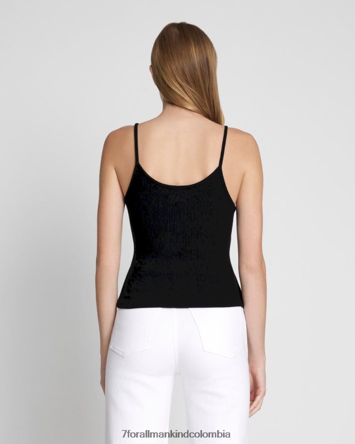 vestir 7 for All Mankind tanque fácil en negro JBNRD343